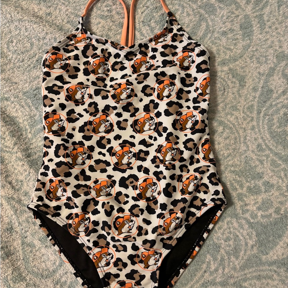 Animal Print Swimsuit with Cartoon Design